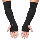 Black thumb-hole sleeves worn to elbows.webp