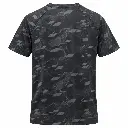 Dark charcoal geometric sports T-shirt back view-2.webp