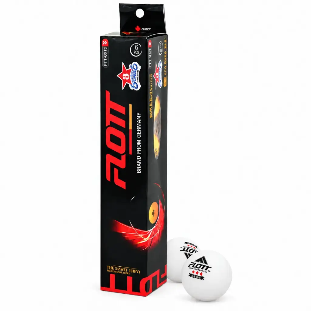 FLOTT TABLE TENNIS BALL 3STAR 6PCS FTT0913